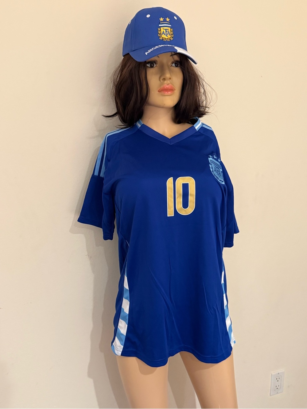 Blue Argentina #10 Messi Soccer Jersey.